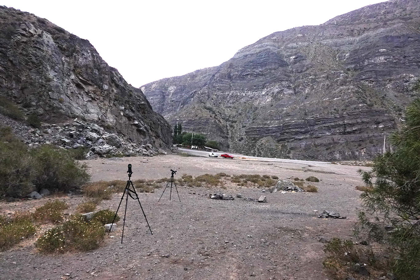  Habitat of Crag Chilia, Camino Embalse El Yeso, Chile.